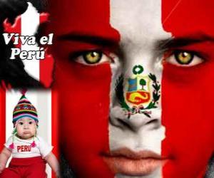 пазл День Независимости Перу, 28 июля. Это ознаменовывает Декларации независимости от Испании в 1821 году